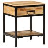 vidaXL Bedside Table Brown 40 x 35 x 50 cm Solid Mango Wood and Metal