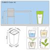 LECHUZA Planter Cubico Color 40 ALL-IN-ONE Slate 13158