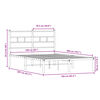 vidaXL Metal Bed Frame without Mattress Sonoma Oak 160x200 cm