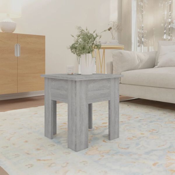 vidaXL Coffee Table Grey Sonoma 40x40x42 cm Engineered Wood