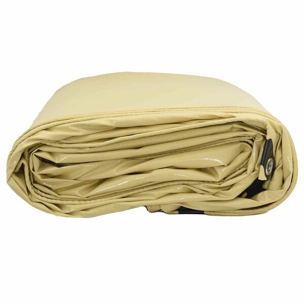 vidaXL Tarpaulin 650g / m&sup2; Beige 2.5 x 4.5 m Canvas with PVC Coating