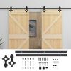 vidaXL Sliding Door 2 pcs 80 x 210 cm Solid Pine Wood