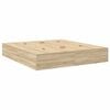 vidaXL Storage Bed Frame Sonoma Oak 200 x 200 cm Engineered Wood