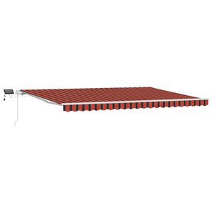 vidaXL Retractable Awning Orange and brown 500 x 300 cm