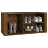 vidaXL Shoe Cabinet Brown Oak 100x35x45 cm Engineered Wood