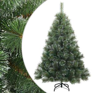 vidaXL Artificial Hinged Christmas Tree Snow Flocked White 120 cm