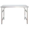 vidaXL Kitchen Work Table with Overshelf 120x60x145 cm Stainless Steel