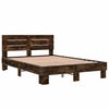 vidaXL Bed Frame without Mattress Smoked Oak 135x190 cm Double