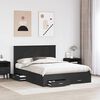 vidaXL Bed Frame Black and Silver 150 x 200 cm Engineered Wood