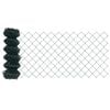 vidaXL Fence Post Green 10 x 0.4 m (60 x 60 mm mesh) Steel and PVC