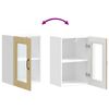 vidaXL Kitchen Wall Cabinet with Glass Door Kalmar Sonoma Oak Engineered Wood