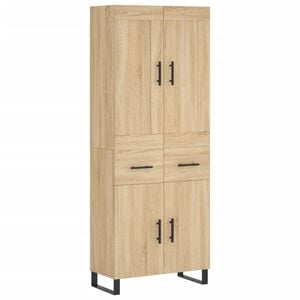 vidaXL Highboard Sonoma Oak 69.5x34x180 cm Engineered Wood