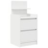 vidaXL Bedside Cabinets with 2 Drawers 2 pcs White 38x34x80 cm