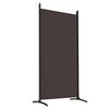 vidaXL 5-Panel Room Divider Brown 433x180 cm Fabric