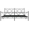 vidaXL Metal Bed Frame without Mattress with Footboard Black 183x213cm