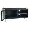 vidaXL TV Cabinet Anthracite 90x30x44 cm Steel and Glass