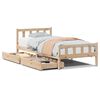 vidaXL Bed Frame without Mattress 75x190 cm Small Single Solid Wood Pine