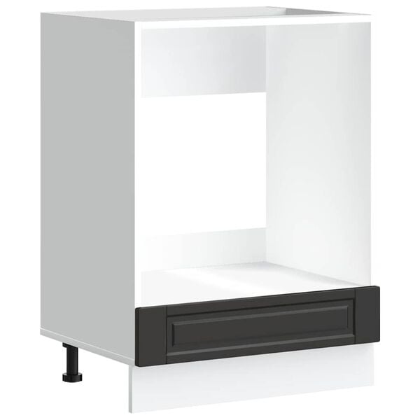 vidaXL Oven Cabinet Porto Black Engineered Wood