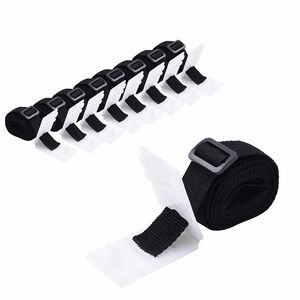 vidaXL Pool Cover Roller Attachment | Set of 8 | Black and White