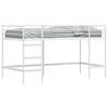 vidaXL Kids'Loft Bed Frame Plain White 90 x 200 cm Steel