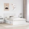 vidaXL Bed Frame with Headboard White 140 x 200 cm Solid Pine Wood