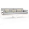 vidaXL Day Bed without Mattress White Solid Wood Pine 80x200 cm