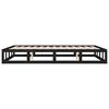 vidaXL Bed Frame without Mattress Black 140x190 cm Solid Wood
