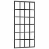 vidaXL Sliding Door with Hardware Set Black 90x205 cm ESG Glass