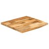 vidaXL Table Top 60x60x3.8 cm Live Edge Solid Wood Rough Mango