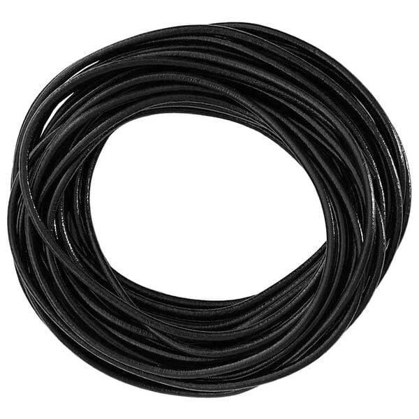 vidaXL Leather Cord Black &Oslash;2.5 mm x 10 m Leather