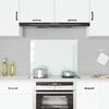 vidaXL Kitchen Backsplash White 80 x 60 cm Tempered Glass