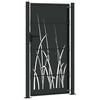 vidaXL Garden Gate with Lock Black 85 x 180 cm Powder-coated steel