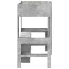 vidaXL Loft Bed Frame with Desk with Storage Concrete Grey 90 x 200 cm