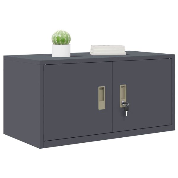 vidaXL Storage Cabinet Anthracite 80 x 40 x 40 cm Cold-Rolled Steel