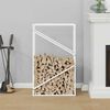 vidaXL Firewood Rack White 60x25x100 cm Cold-rolled steel