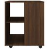 vidaXL Rolling Cabinet Brown Oak 60x53x72 cm Engineered Wood