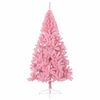 vidaXL Artificial Pre-lit Christmas Tree with 300 LEDs Pink 210 cm PVC