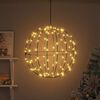 vidaXL Ball with 160 LEDs Warm white 50.5 x 50.5 x 52 cm Metal