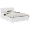 vidaXL Bed Frame with Headboard White 150 x 200 cm Engineered Wood
