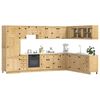 vidaXL Cabinet with Drawer with Shelf 14 pcs Honey Solid Pine Wood