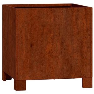 vidaXL Planter with Legs Rusty 30x30x30 cm Corten Steel