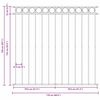 vidaXL Fence Element Assen White 170 x 150 cm Steel