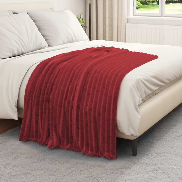 vidaXL Throw Blankets 6 pcs Bordeaux Red 150 x 130 cm Fleece