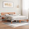 vidaXL Bed Frame without Mattress Wax Brown 120x190 cm Small Double Solid Wood Pine
