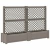 vidaXL Big Planter with Trellis 2 pcs PP Grey