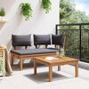 vidaXL Garden Bench 2 pcs Grey and Brown Solid Teak wood