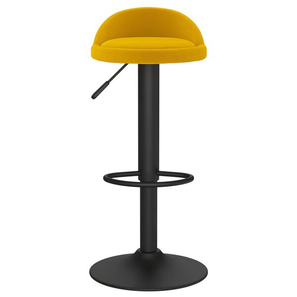 vidaXL Bar Stools 2 pcs Yellow Velvet