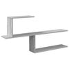 vidaXL Wall Shelf Grey Sonoma 122 x 18 x 60 cm Engineered Wood