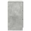 vidaXL Bedside Cabinet with 3 Drawers Concrete Grey 39x35x65 cm
