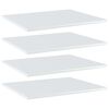 vidaXL Bookshelf Boards 4 pcs High Gloss White 60x50x1.5 cm Engineered Wood